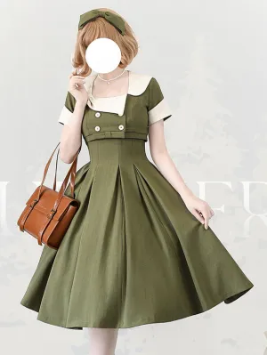 Classical Lolita Dress Polyester Sleeveless Lolita Dresses Color Block Classic Black