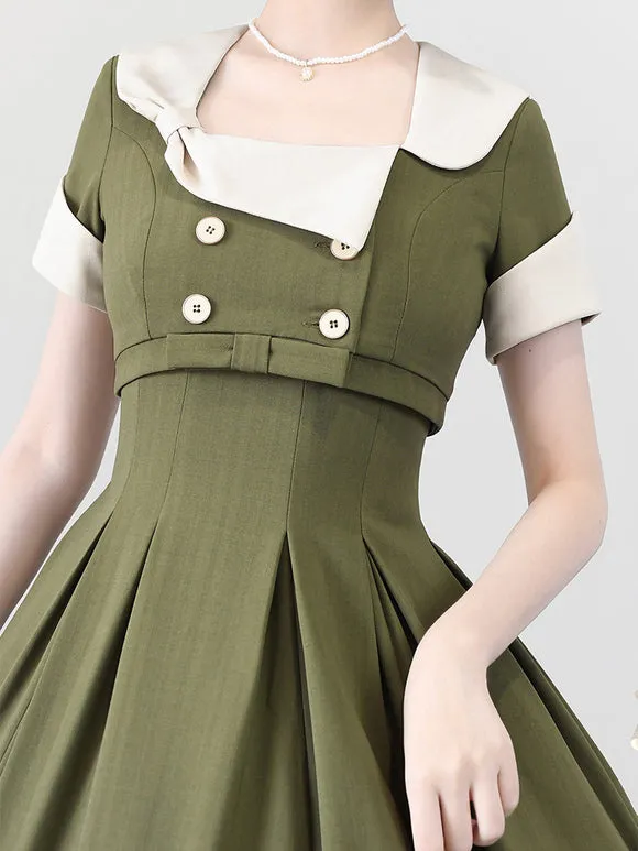 Classical Lolita Dress Polyester Sleeveless Lolita Dresses Color Block Classic Black