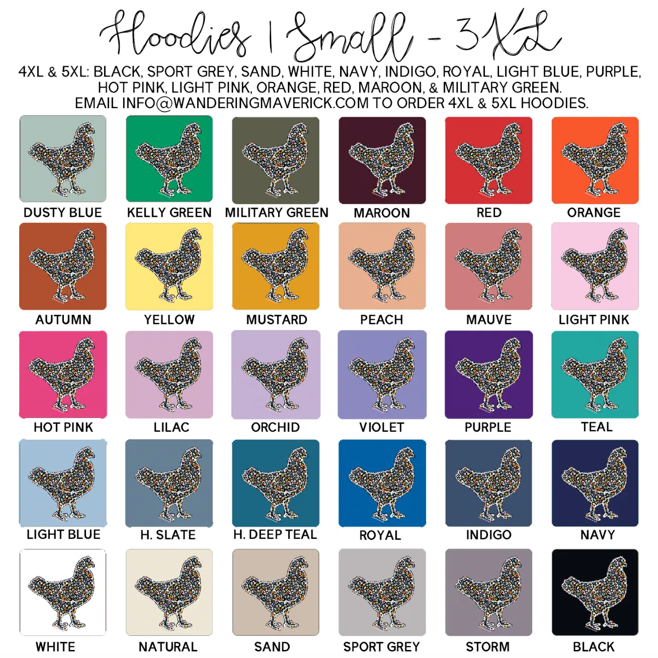 Colorful Cheetah Chicken Hoodie (S-3XL) Unisex - Multiple Colors!