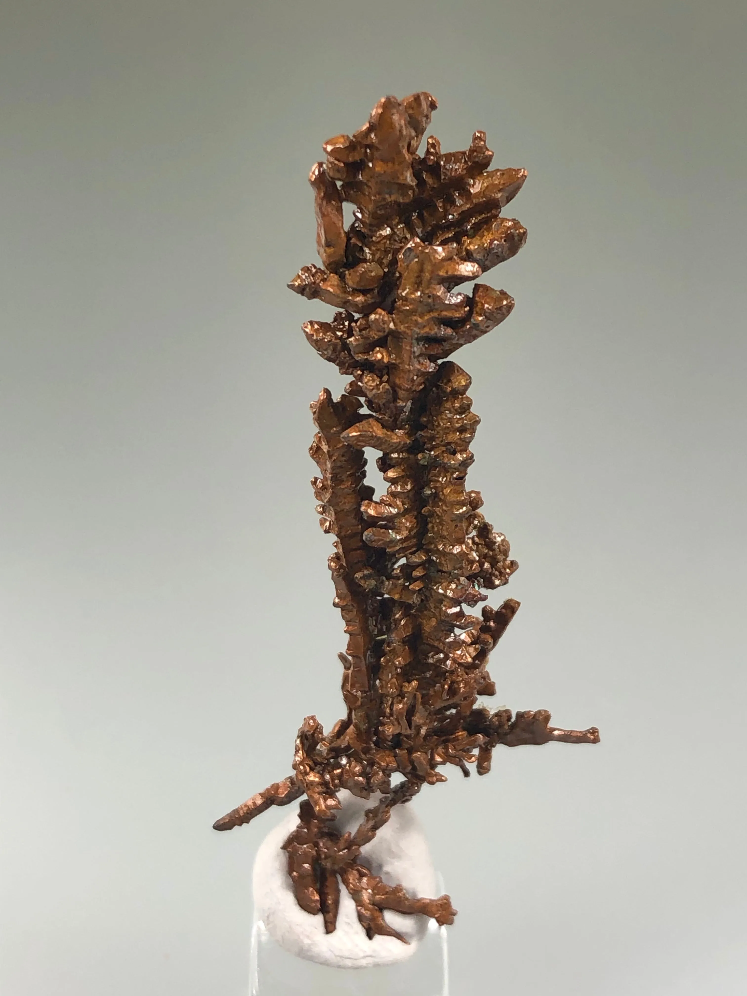 Copper, Champion Mine, Lake Superior Copper District, Houghton County, Michigan, ex. Louis Lafayette Collection, Miniature 0.7 x 1.5 x 5.0 cm, $125. Online 12/17
