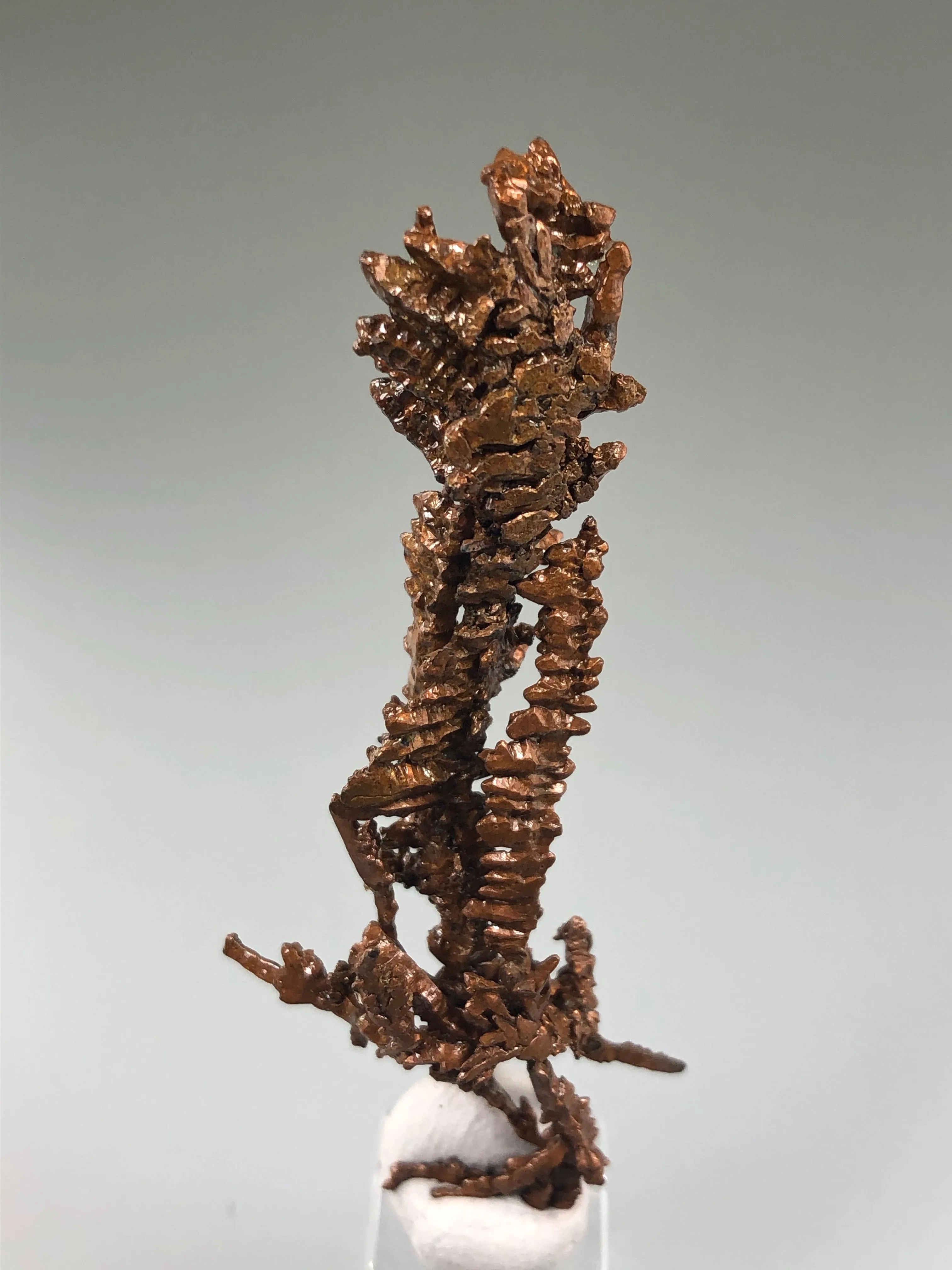 Copper, Champion Mine, Lake Superior Copper District, Houghton County, Michigan, ex. Louis Lafayette Collection, Miniature 0.7 x 1.5 x 5.0 cm, $125. Online 12/17