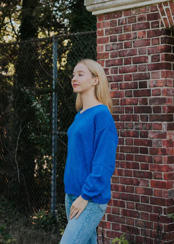 Cotton Crop V Neck Sweater