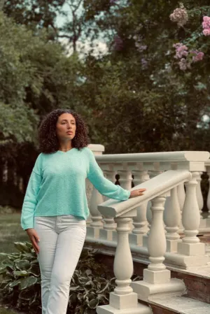 Cotton Crop V Neck Sweater