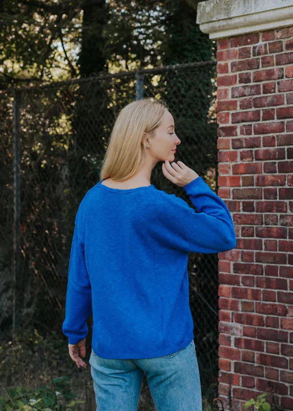 Cotton Crop V Neck Sweater