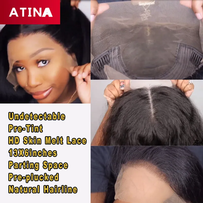 Curly Baby Hair Loose Deep Wave Crystal Lace Wig 13x6 Lace Front Human Hair Wigs
