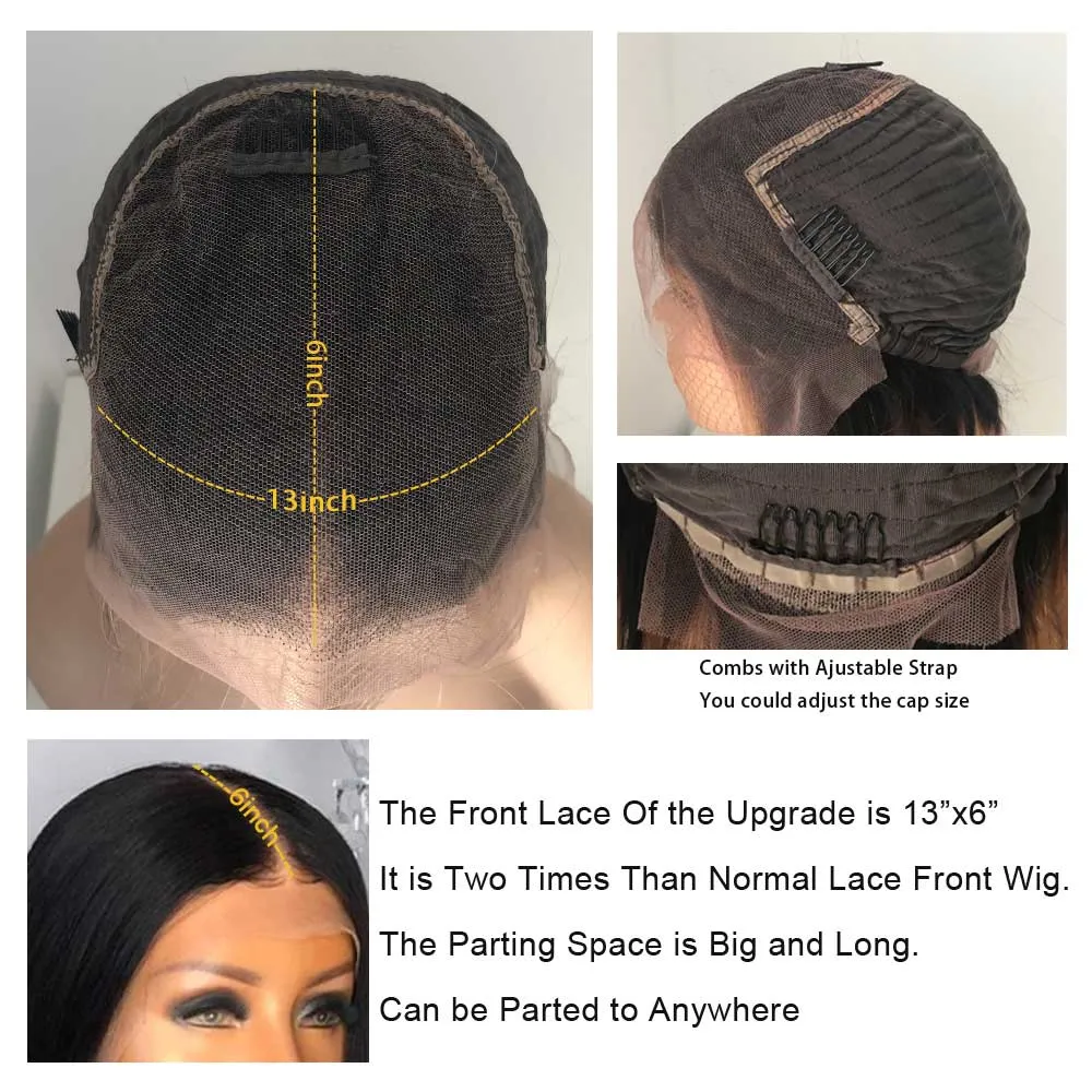 Curly Baby Hair Loose Deep Wave Crystal Lace Wig 13x6 Lace Front Human Hair Wigs
