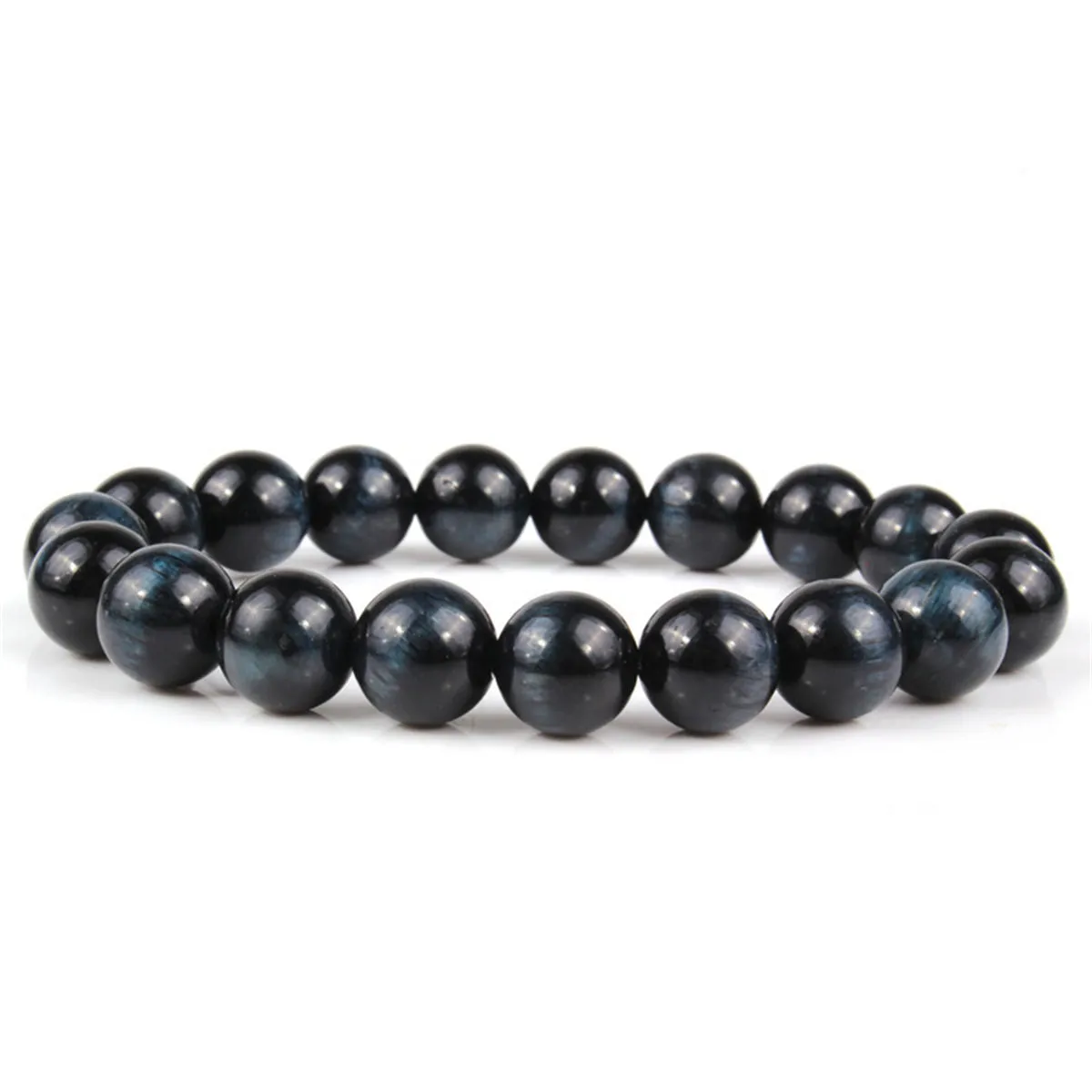 Dark Blue Quartz Beaded Stretch Bracelet