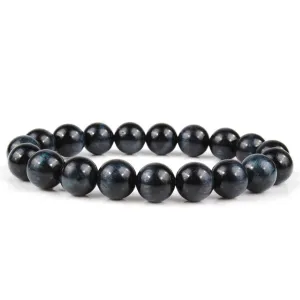 Dark Blue Quartz Beaded Stretch Bracelet