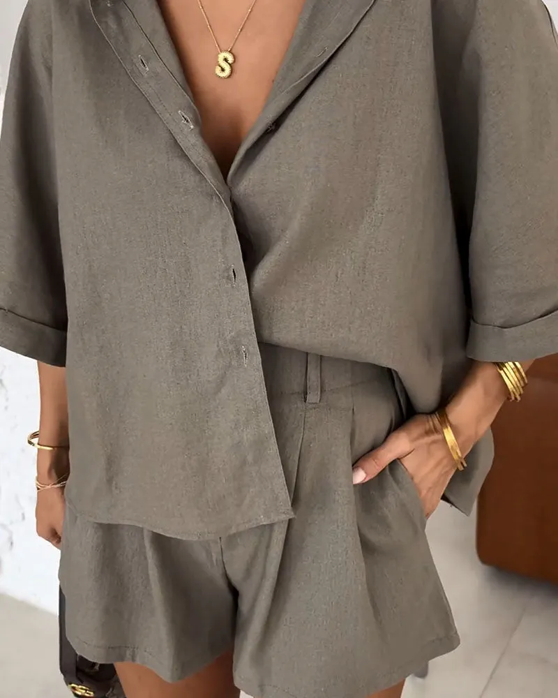 Dayana® | Daily Casual Loose Blouse And Shorts Set