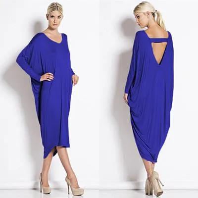 Dress Women Loose Plus Size Party Dress Summer Dresses For Women Black With Long Sleeve