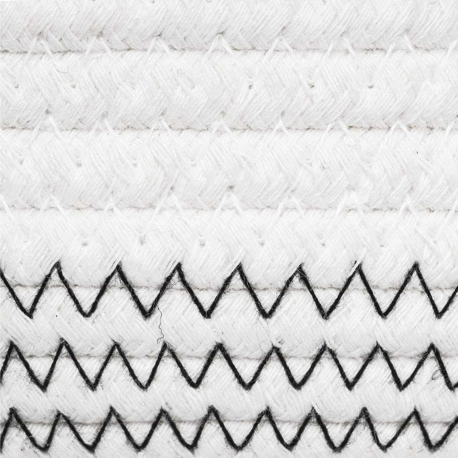 Ecolysium Cotton Woven Rope Basket - Zig Zag