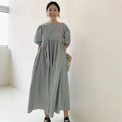 Elida® | Loose Dress With Puff Sleeves