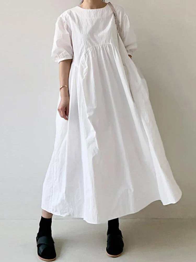 Elida® | Loose Dress With Puff Sleeves