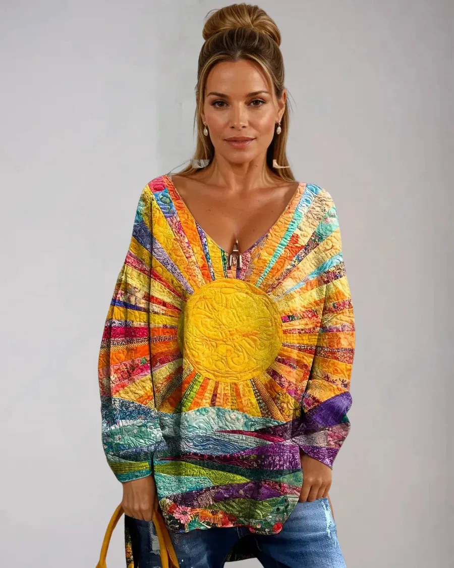 Elisa | Boho Colorful Blouse