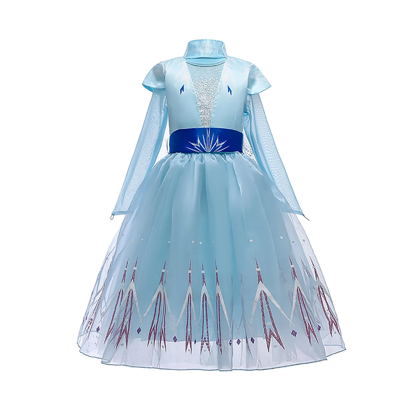 Elsa Princess Christmas Party Dresses Classic Costume for Litlte Girls