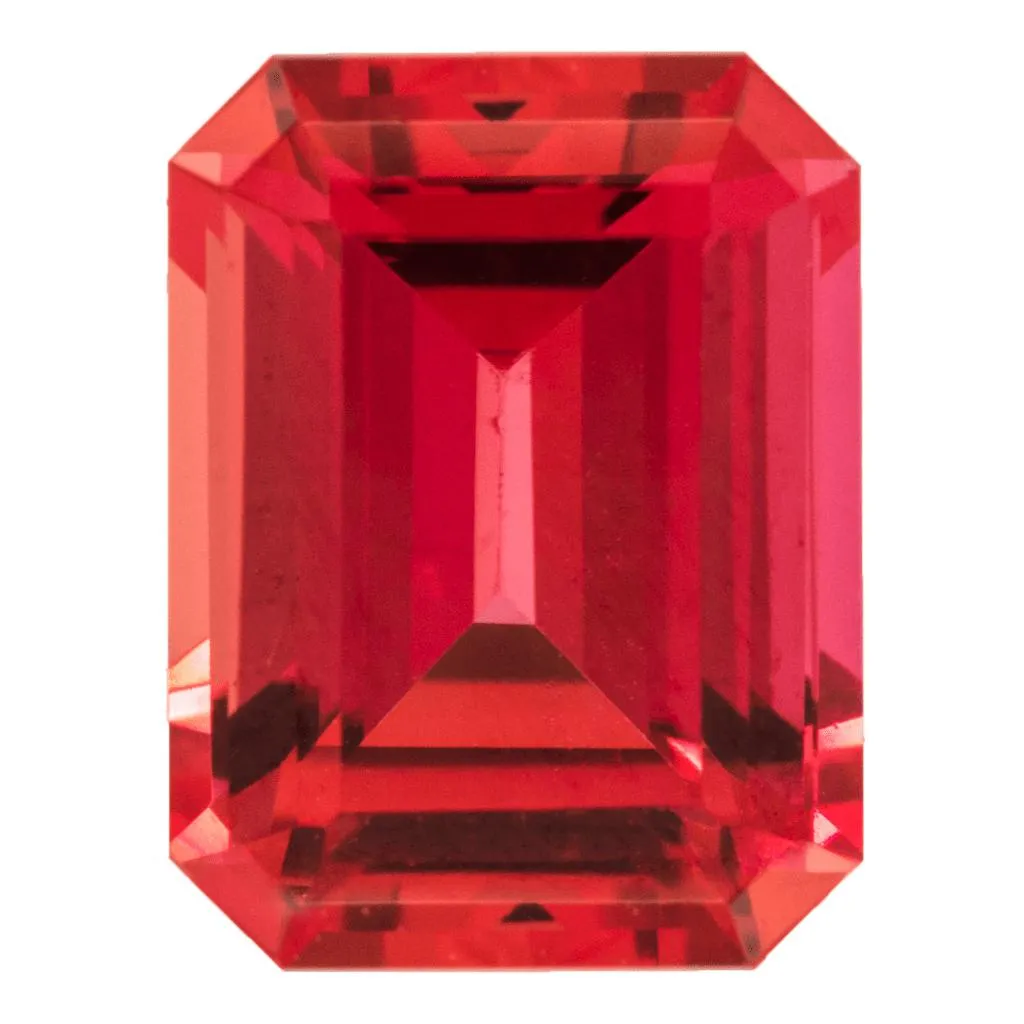 Emerald Chatham Lab-Grown Padparadscha Sapphire Gems