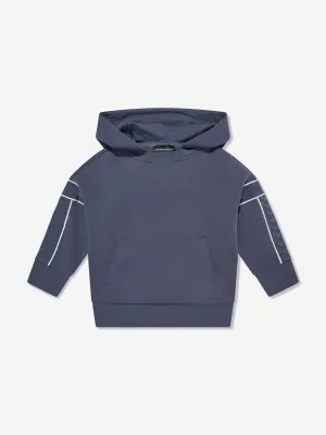 Emporio Armani Boys Logo Hoodie in Blue