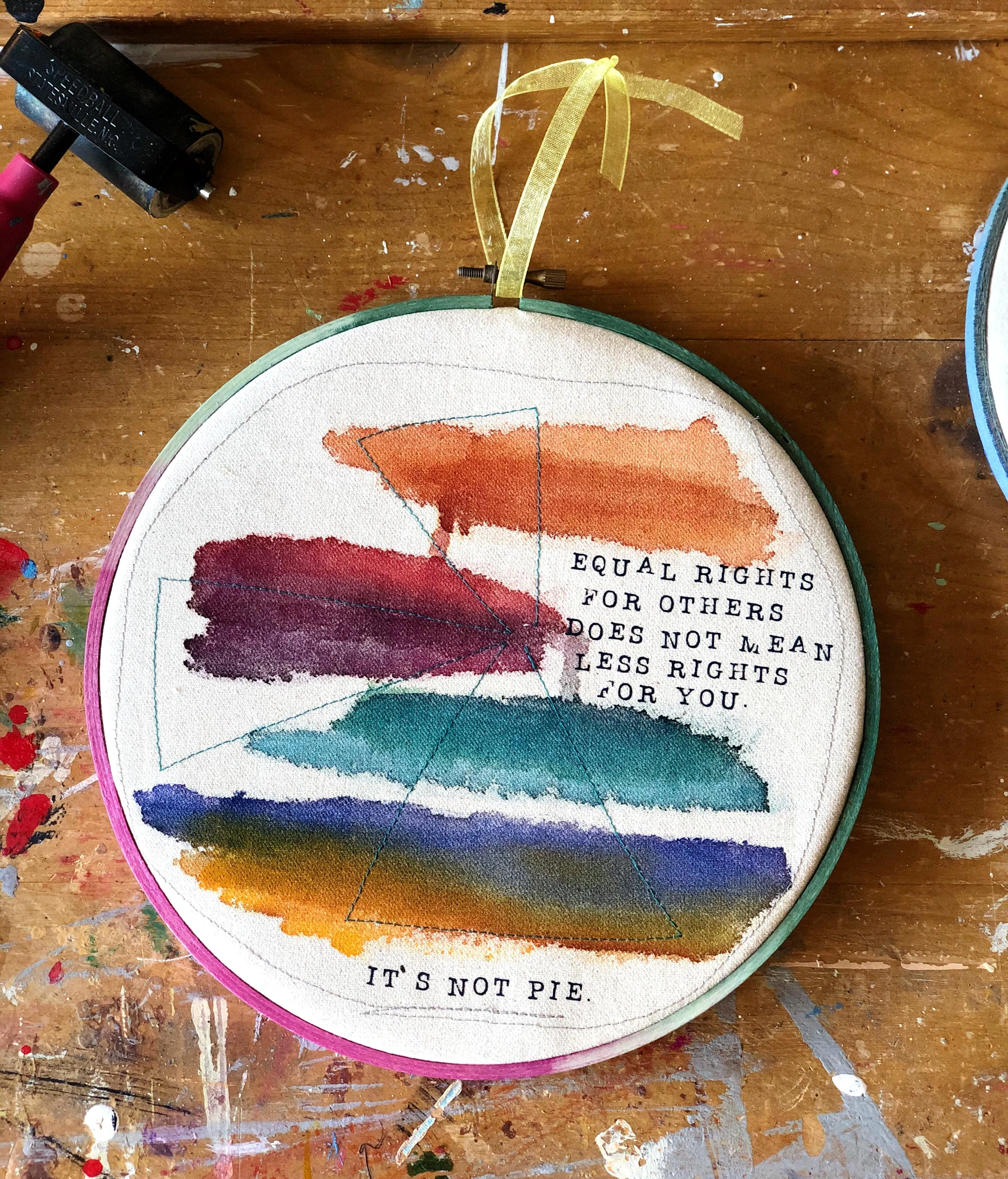 equal rights..it's not pie - hoop art