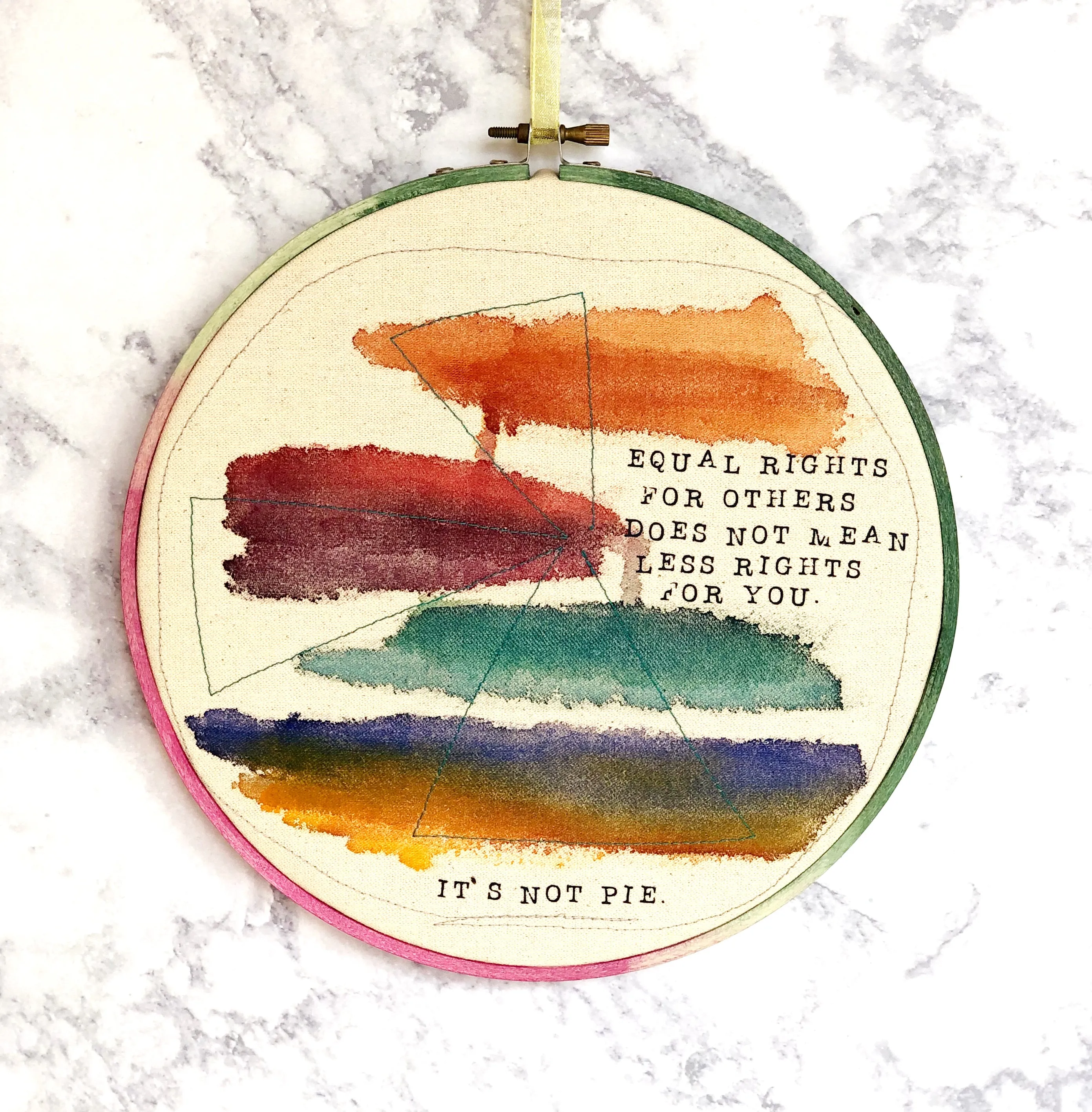 equal rights..it's not pie - hoop art