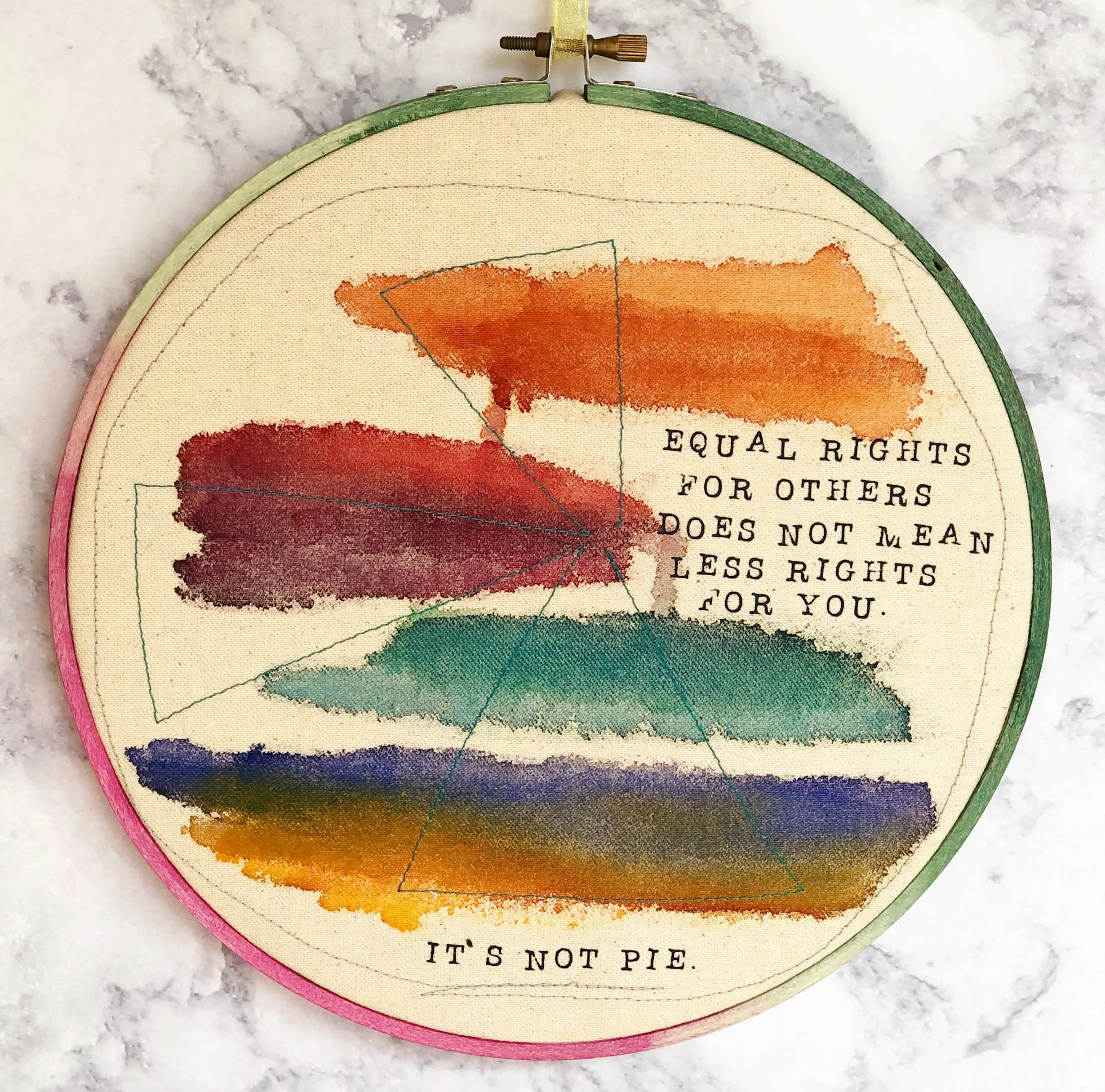 equal rights..it's not pie - hoop art