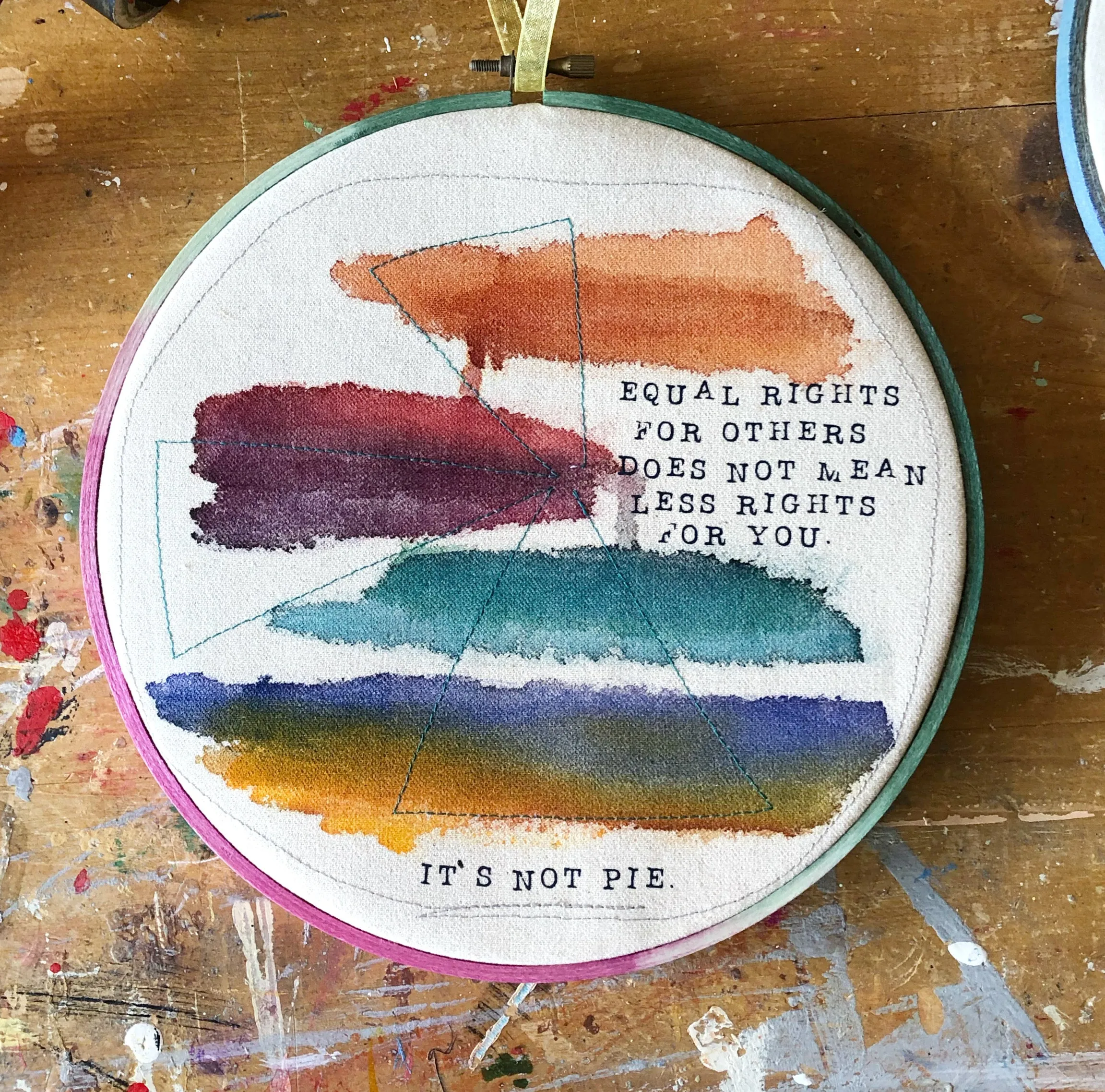 equal rights..it's not pie - hoop art