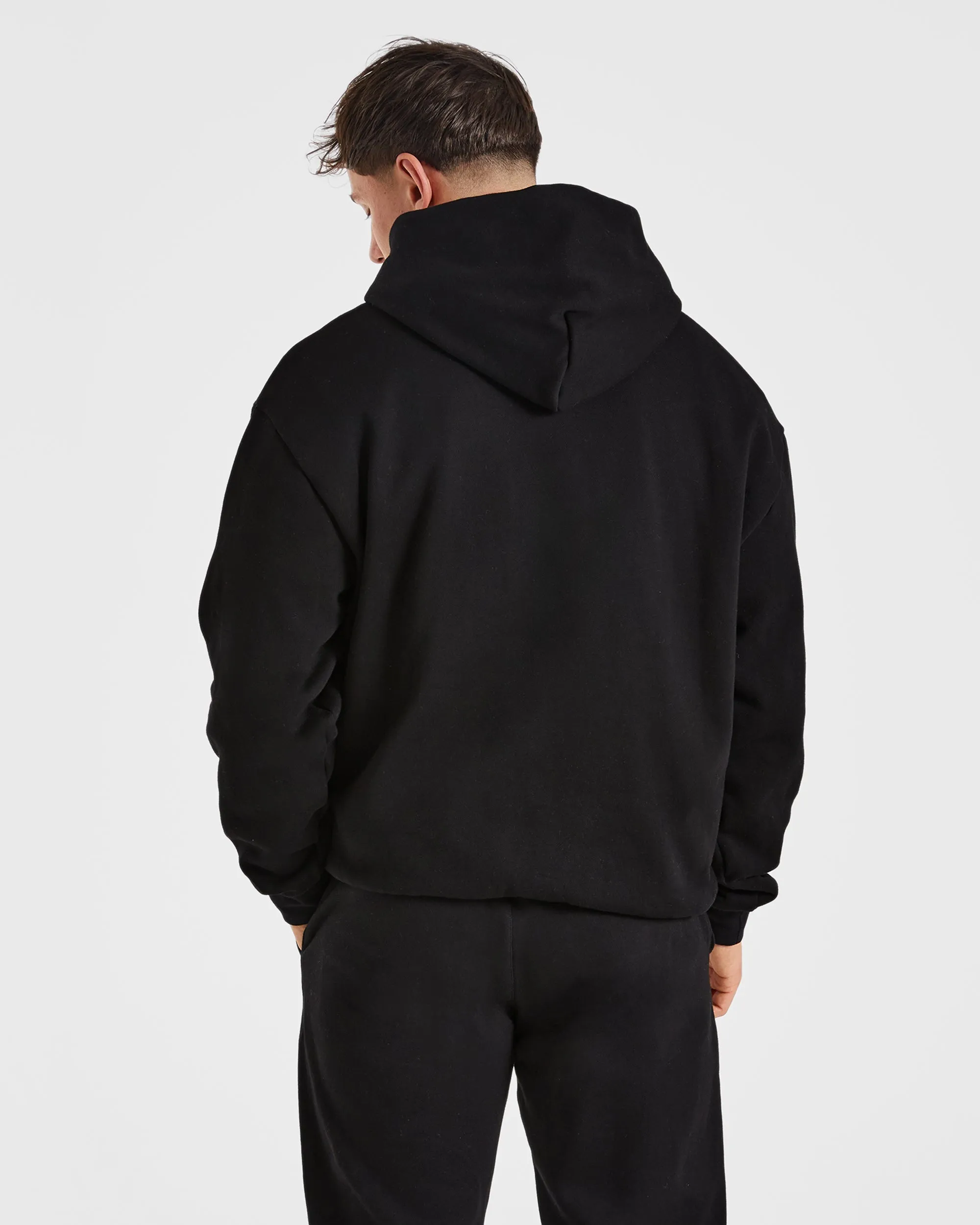 Essential Oversized Hoodie - Black