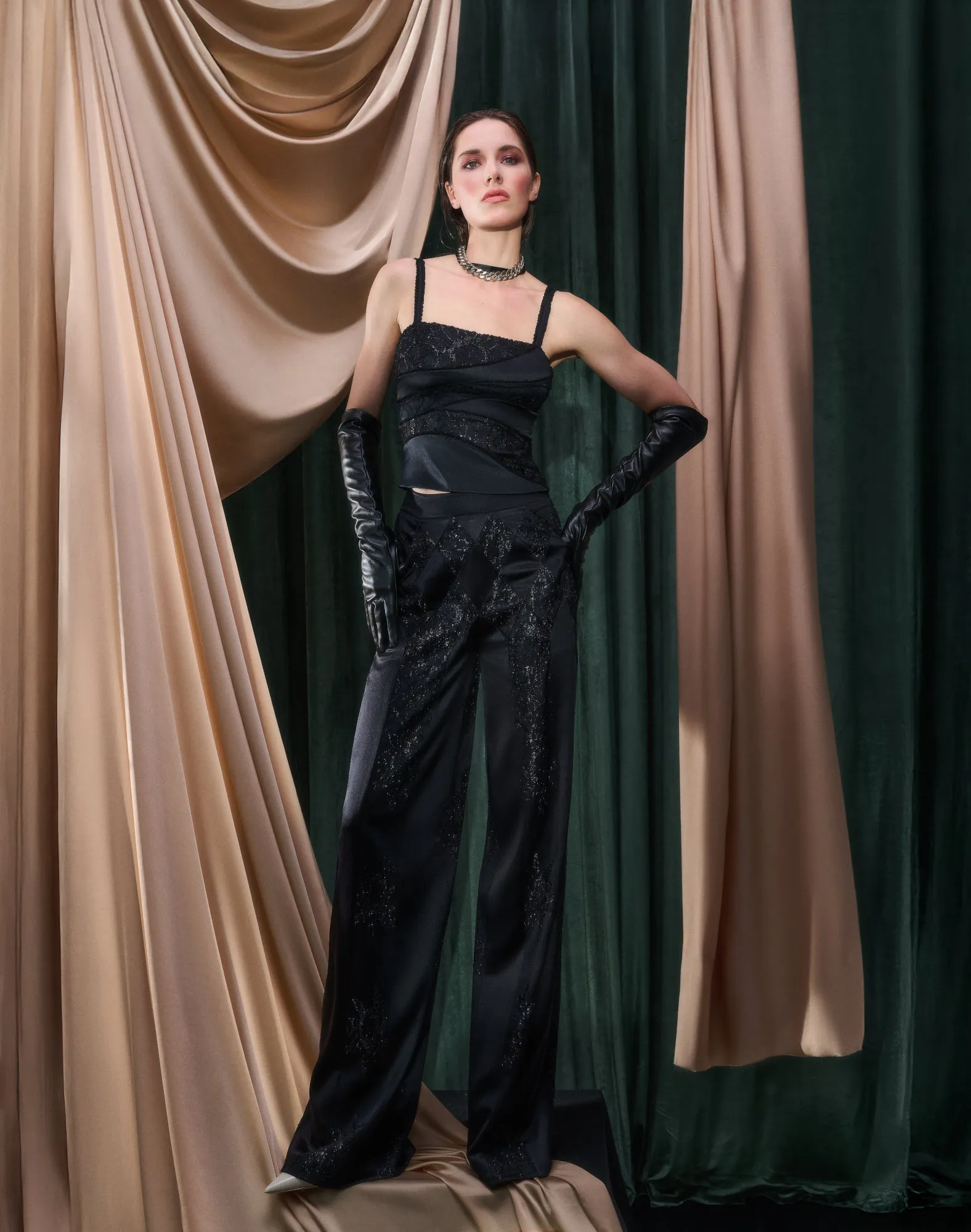 Eterna Patchwork Corset (Black)
