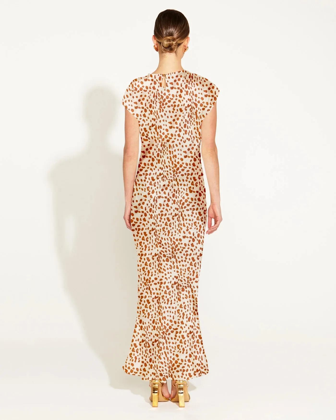Fate & Becker - True To Life Bias Cut Dress - Giraffe Print