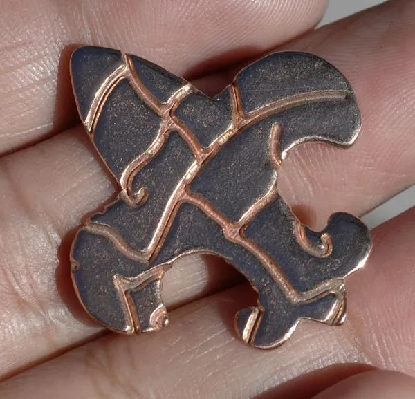 Fleur De Lis Charm 30mm x 27mm in Textured Patterns