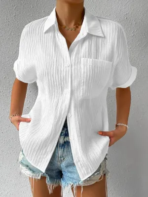 Flor® | Casual Buttoned Loose Blouse