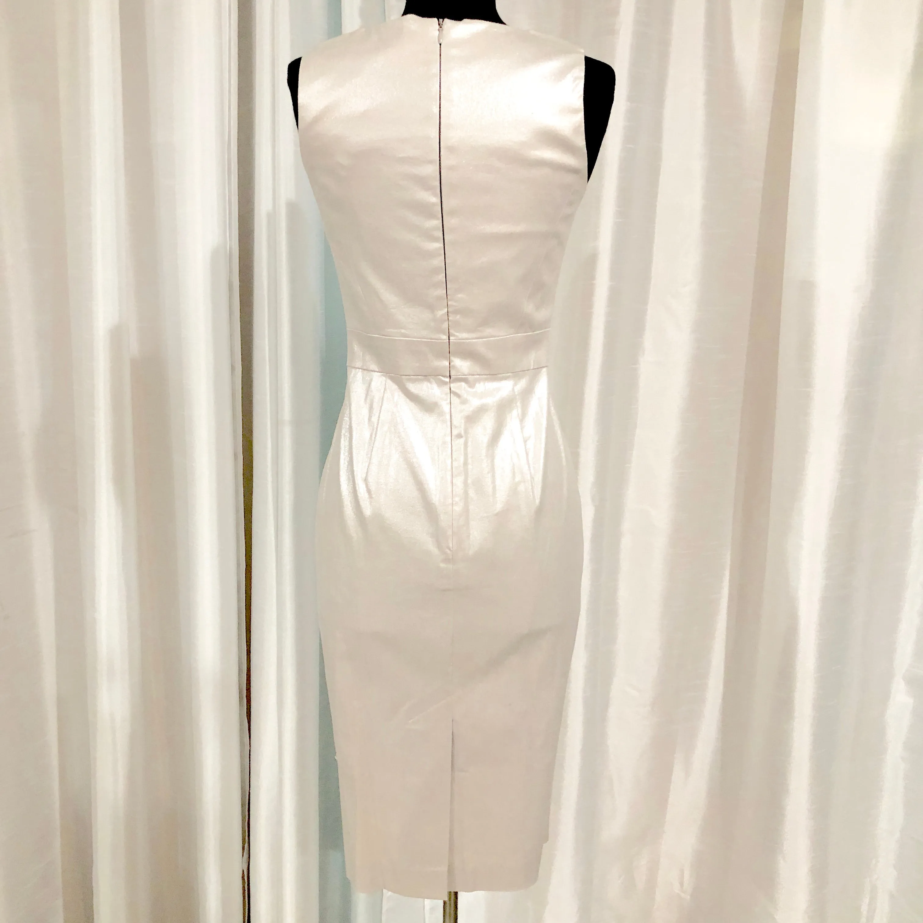FRENCH CONNECTION Short Silver Dress Size 4 NWT