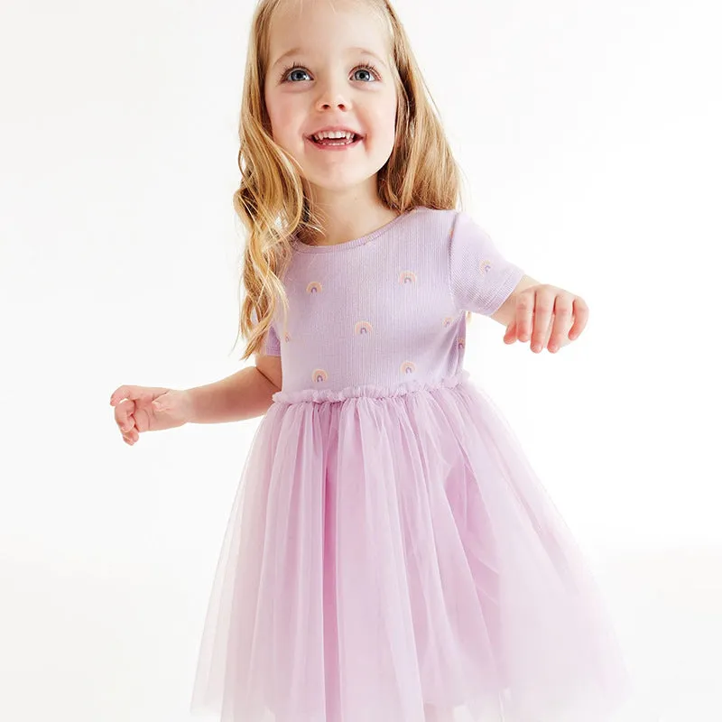 Girls' Dress Summer European and American Princess Dress Cute and Breathable Mesh Girls' Dress