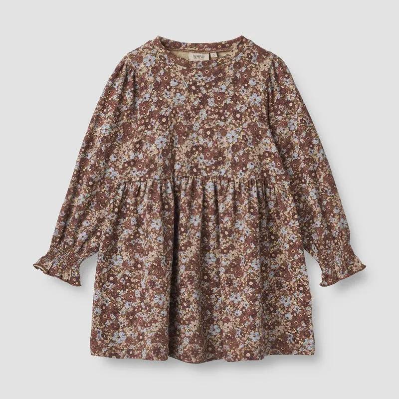 Girls Jersey Dress in Eliane Flowers of Plenty