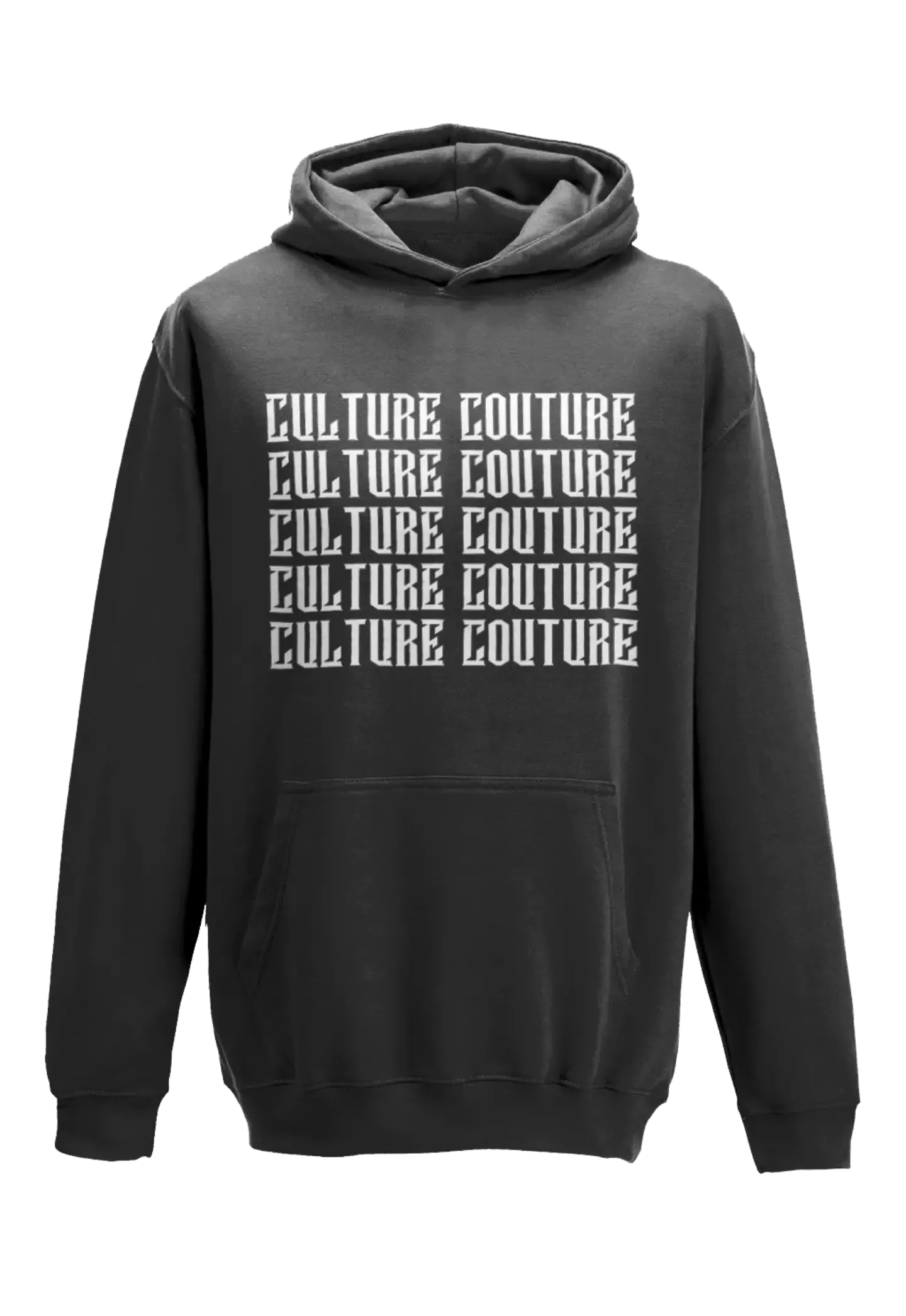 Girl's Mirror Logo Hoodie/Black/White