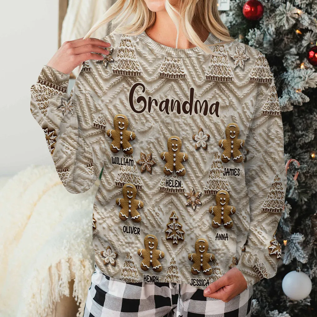 Grandma's Gingerbreads - Personalized Grandma Ugly Sweater