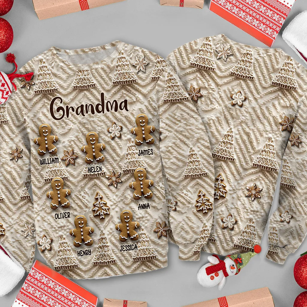 Grandma's Gingerbreads - Personalized Grandma Ugly Sweater