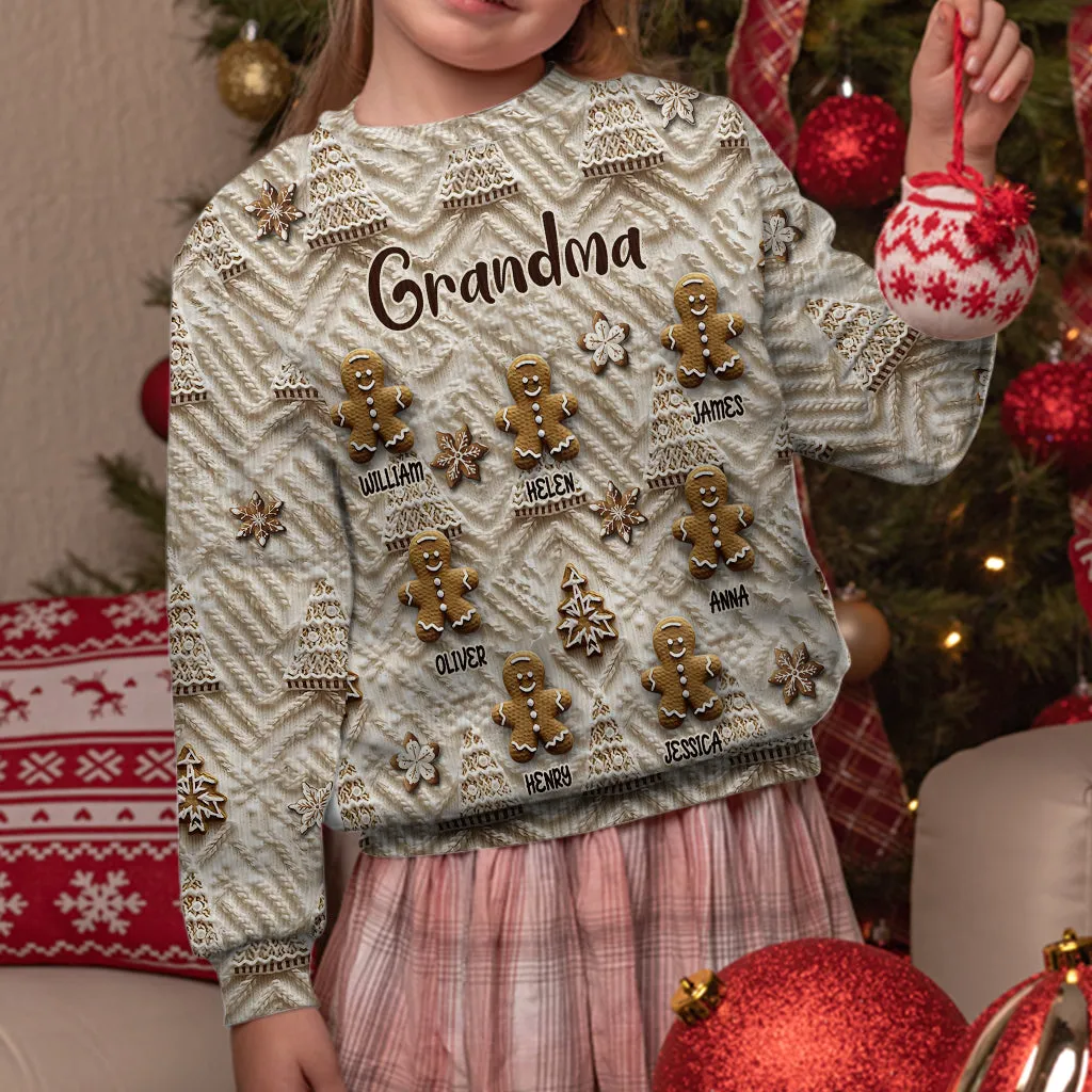 Grandma's Gingerbreads - Personalized Grandma Ugly Sweater