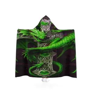 Green Dragon Cross Hooded Blanket