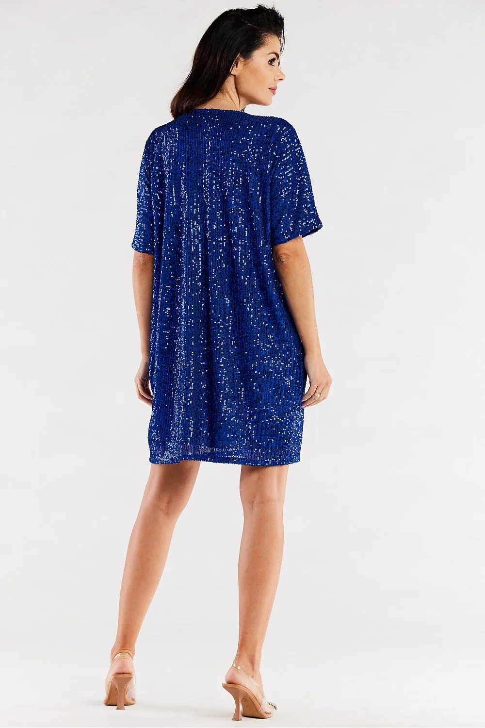 Heart Neckline Loose Midi Dress