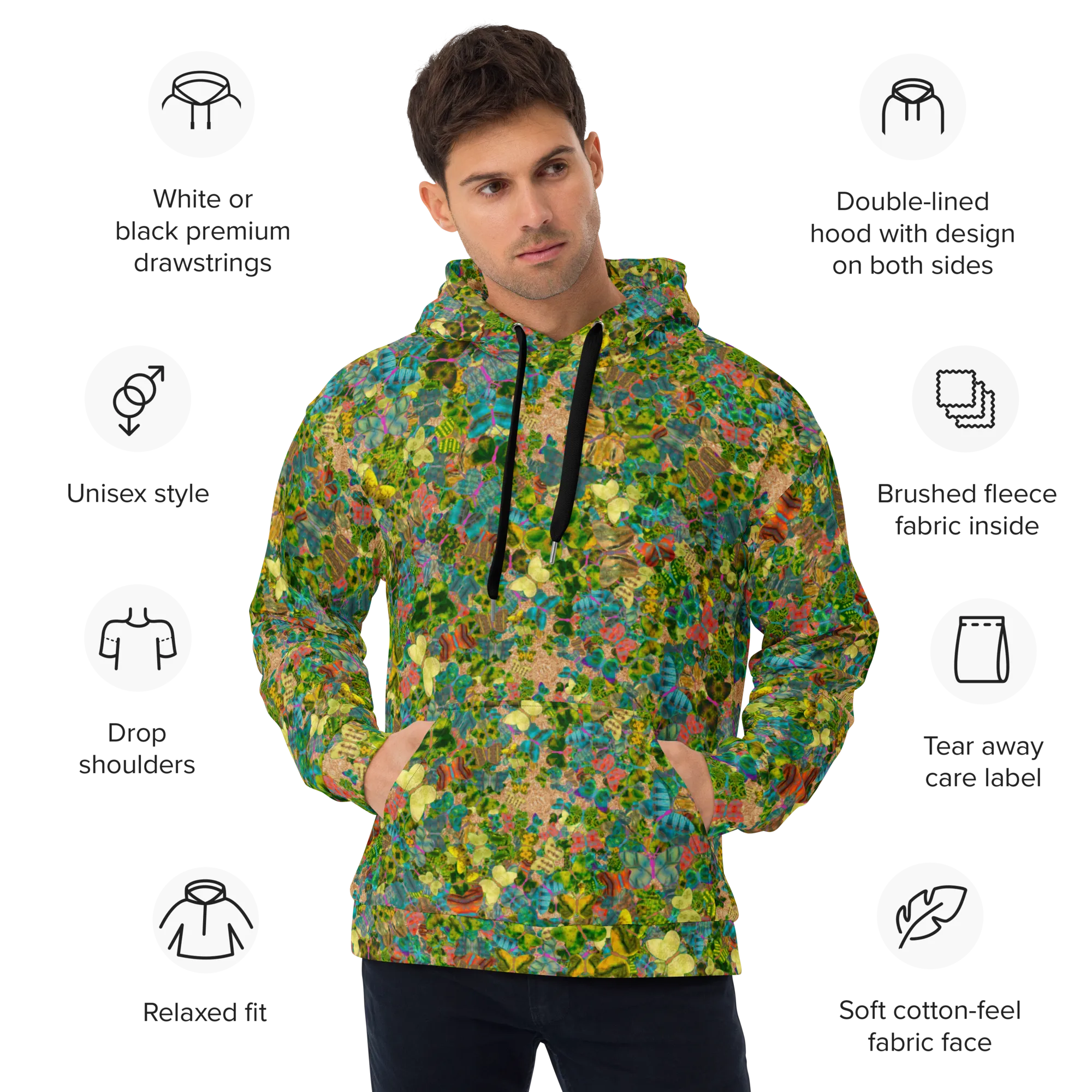 Hoodie (Unisex)(Butterfly Glade Ouroboros Smith Fabric) RJSTHw2022 RJS