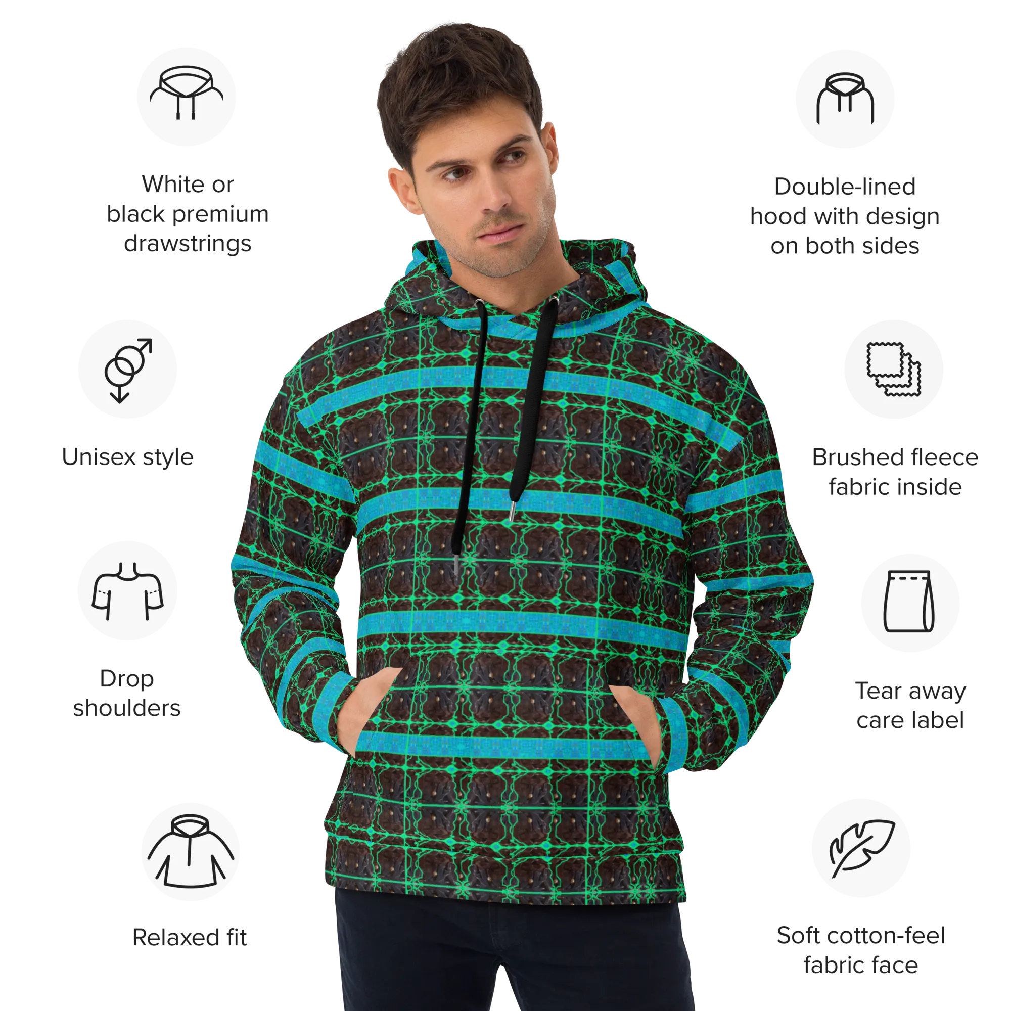 Hoodie (Unisex)(Tree Link Stripe) RJSTH@Fabric#10 RJSTHw2022 RJS
