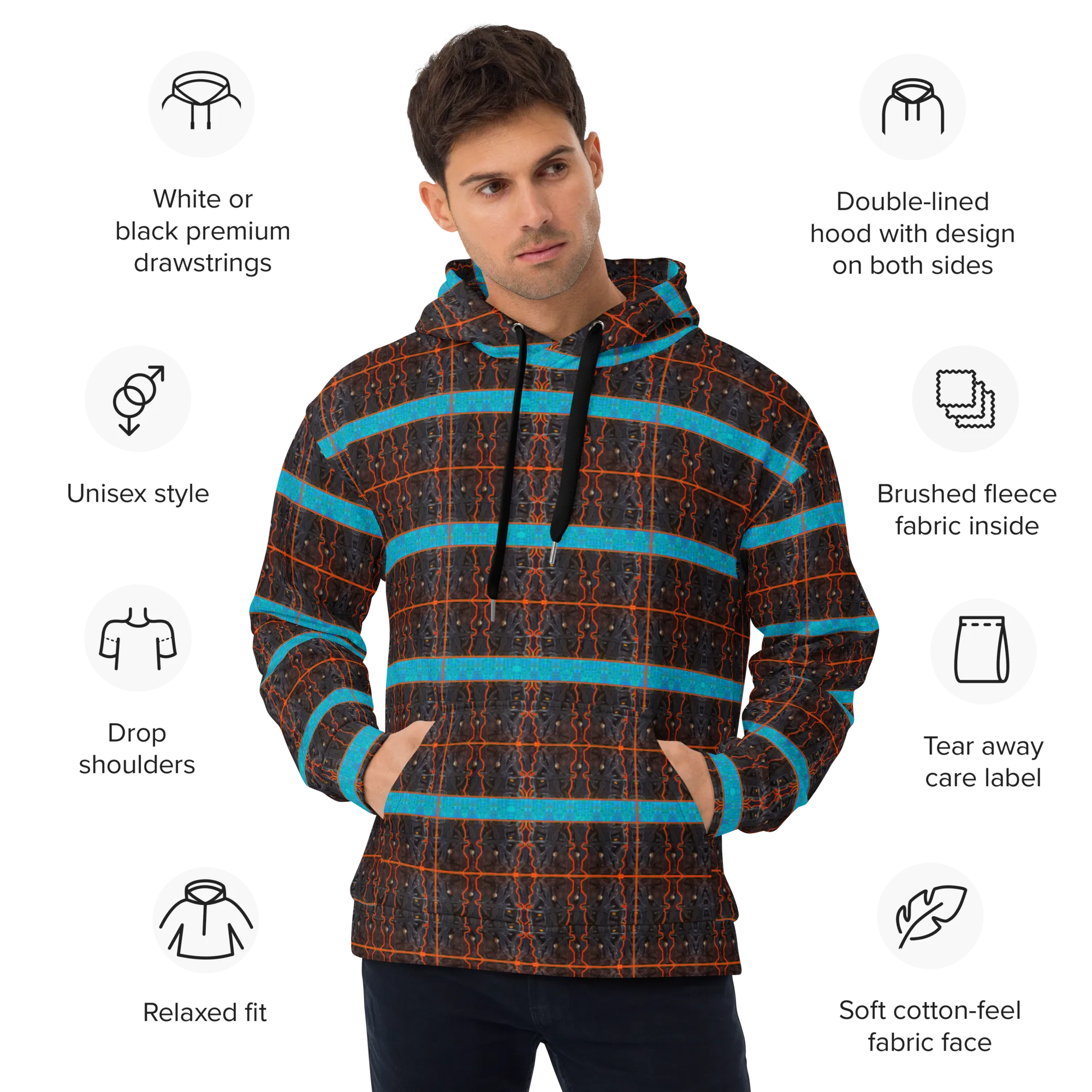 Hoodie (Unisex)(Tree Link Stripe) RJSTH@Fabric#12 RJSTHw2022 RJS