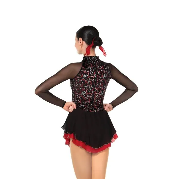 J28/23 Swirletta dress: Black/Red