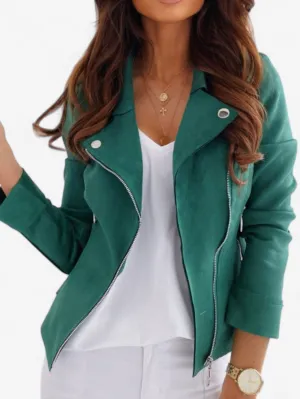Jada | Women’s Slim Fit Zipper Closure Jacket Coat