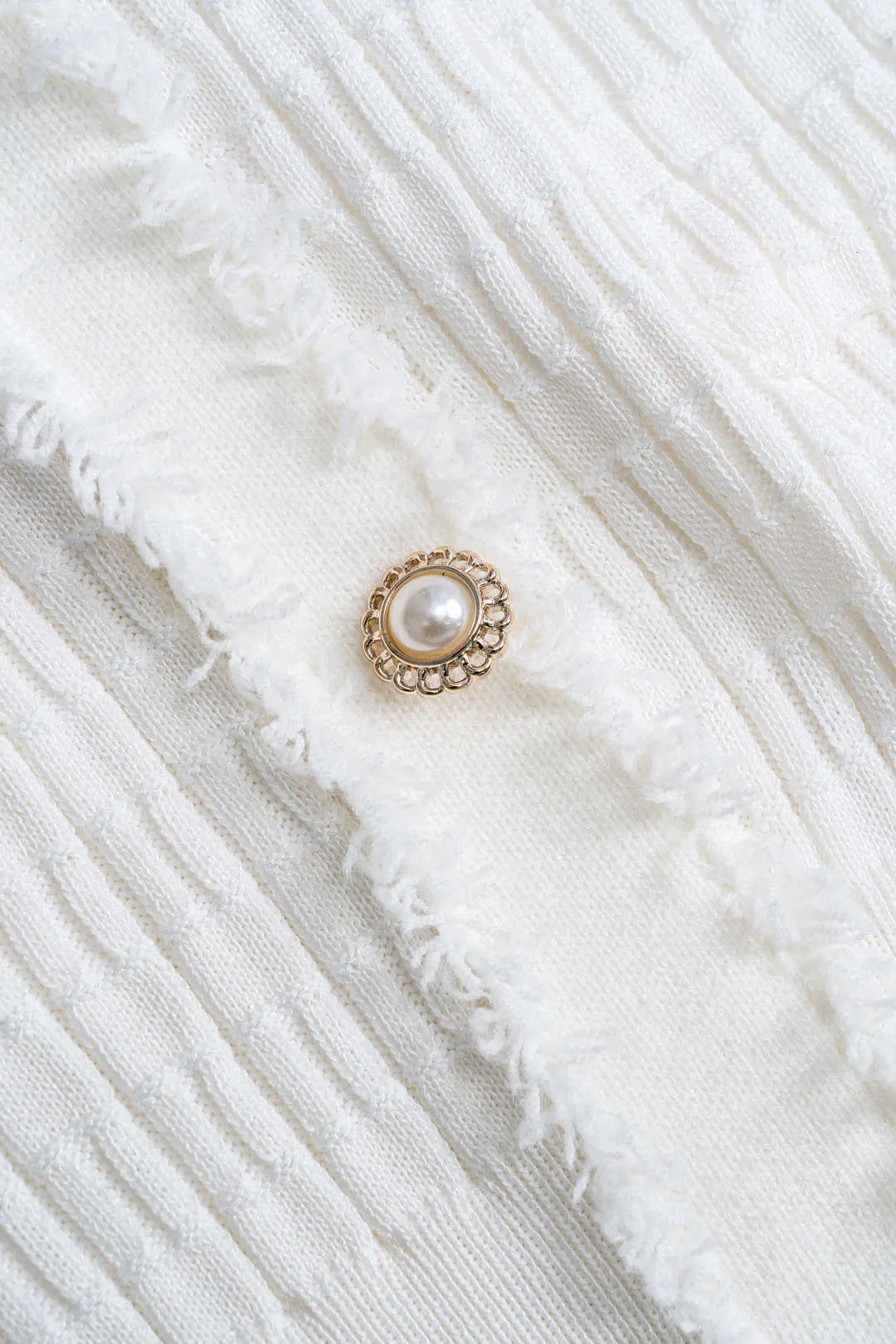 Joan - Classic Button Detail Woman's Knit Short Sleeve Dress