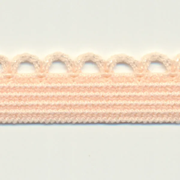 Knit Picot Stretch Tape #08 Peach Beige