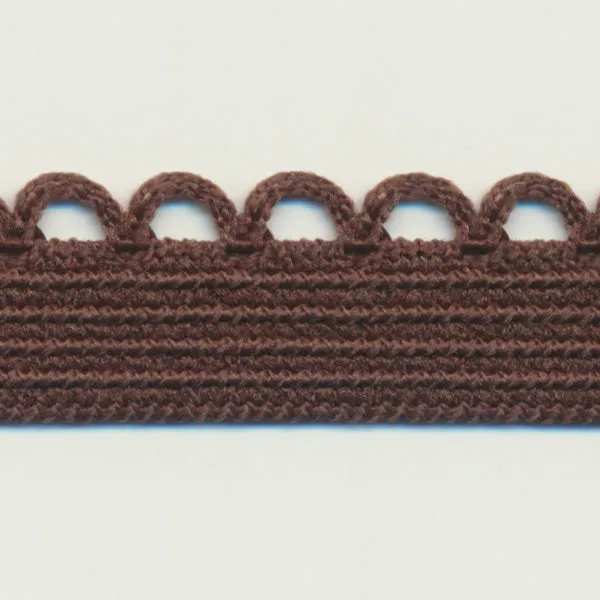 Knit Picot Stretch Tape #36 Dark Brown