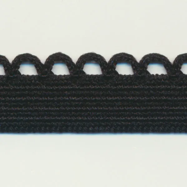 Knit Picot Stretch Tape #50 Black