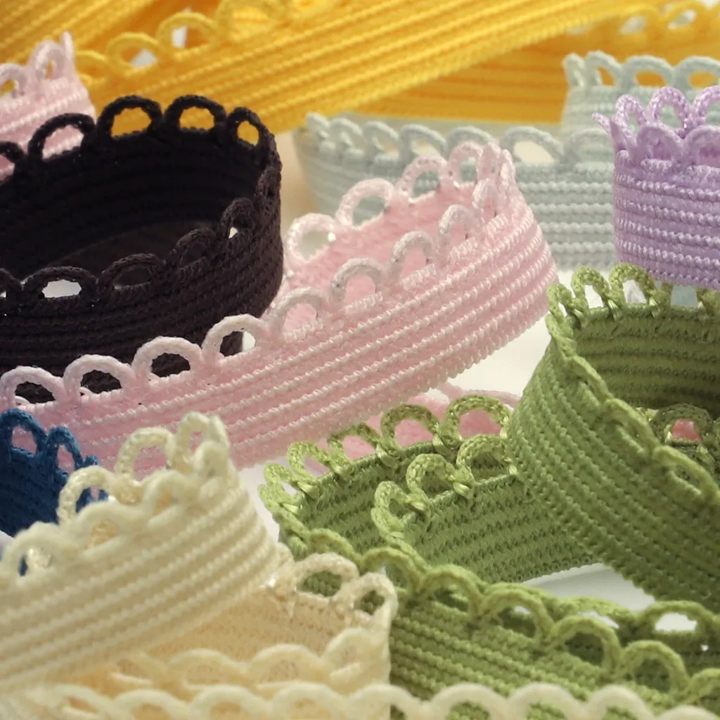 Knit Picot Stretch Tape #50 Black