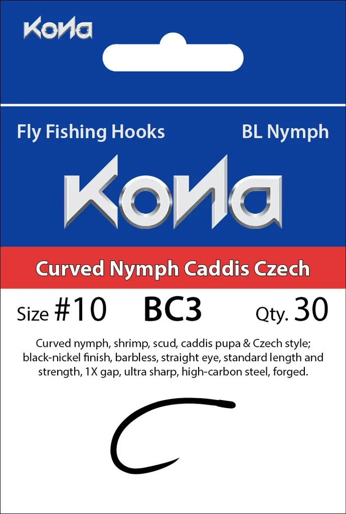 Kona Curved Nymph Caddis Czech